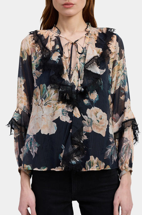 PEREGRINE BLOUSE - Black Apricot
