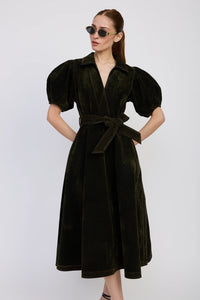 JULIEN MIDI DRESS - Olive