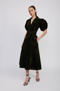 JULIEN MIDI DRESS - Olive