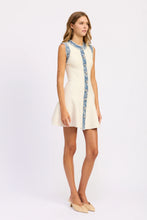 OPAL MIXED MEDIA DRESS- Ivory Denim