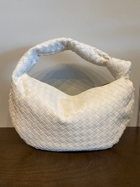 WOVEN KNOTTED BAG - Off White
