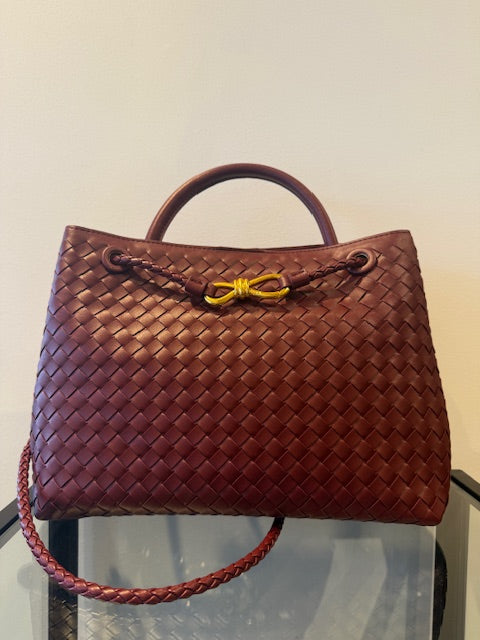 TOP HANDLE SHOULDER BAG - Bordeaux