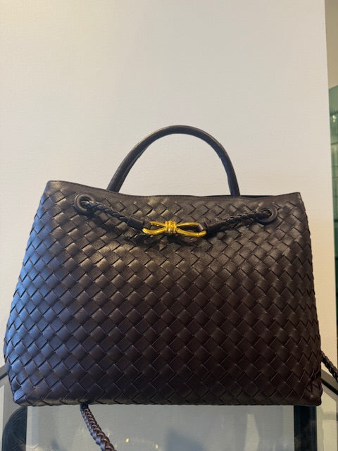 TOP HANDLE SHOULDER BAG - Chocolate