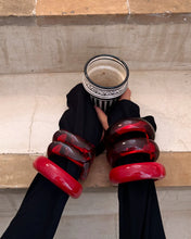 THE FORMENTERA BANGLE SET - Red
