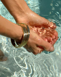 THE MALLORCA BANGLES SET - Gold
