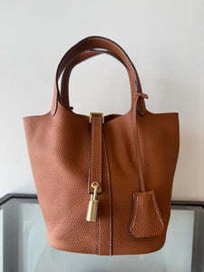 LOCKET HANDBAG - Brown