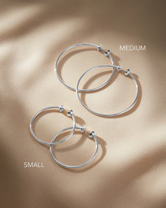 ICON HOOPS SMALL - Silver