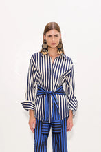 INNA POPLIN TOP - Cobalt