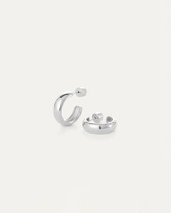 STAPLE HOOP SMALL - Silver