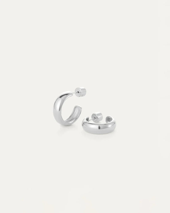 STAPLE HOOP SMALL - Silver