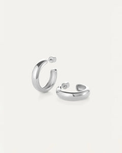 STAPLE HOOP MEDIUM - Silver