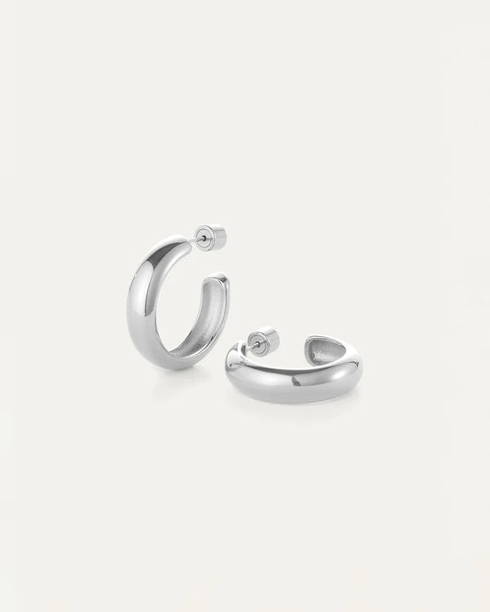 STAPLE HOOP MEDIUM - Silver