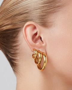 STAPLE HOOP LARGE - Gold