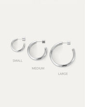 STAPLE HOOP LARGE -Silver