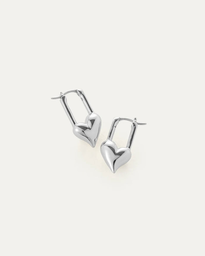 PADLOCK HEART HUGGIES - Silver