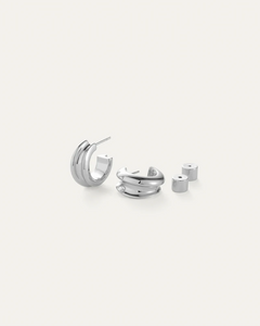 MINI LENNON HOOP EARRING - Silver