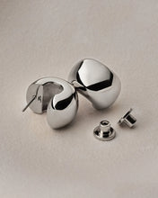 SMALL GEMMA HOOPS - Silver