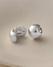 MINI GEMMA HOOPS - Silver