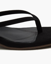 SQUARE TOE JULIA SANDAL - Black Suede