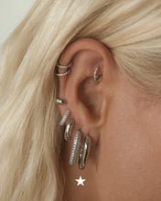 XL CHAIN LINK HOOPS - Silver
