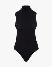 BALLET BODY SLEEVELESS MOCKNECK BODYSUIT - Black