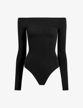 BALLET OFF SHOULDER BODYSUIT - Black