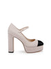 LILLES PLATFORM PUMP - Natural/Black