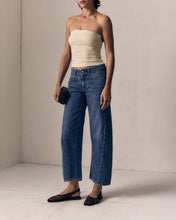 SELENA CROP CUFFED- Indigo Bloom