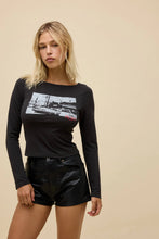 THE ROXY PHOTO BOATNECK LONG SLEEVE- Reactive Black