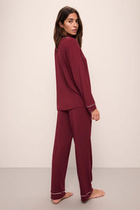 GISELE LONG PJ SET - Cabernet/Ivory