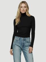 JERSEY STRETCH TURTLENECK - Black