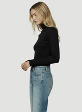 JERSEY STRETCH TURTLENECK - Black