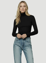 JERSEY STRETCH TURTLENECK - Black