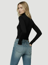JERSEY STRETCH TURTLENECK - Black