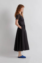 LASER-CUT BUCKLE DRESS - Black