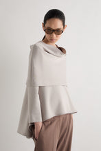 CAPE JERSEY BLOUSE - Nebbia