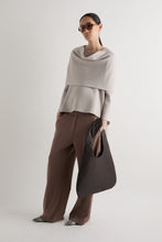 CAPE JERSEY BLOUSE - Nebbia