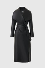 MAI-L WRAP COAT - Black Leather