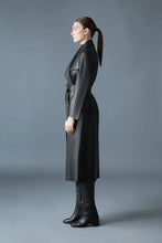 MAI-L WRAP COAT - Black Leather