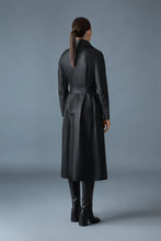 MAI-L WRAP COAT - Black Leather