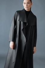 MAI-L WRAP COAT - Black Leather