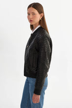 MARLEY WEAVE JACKET - Black