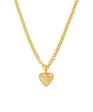 MINI PUFFY HEART NECKLACE - Gold