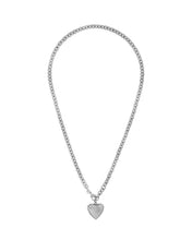 MINI PUFFY HEART NECKLACE - Silver