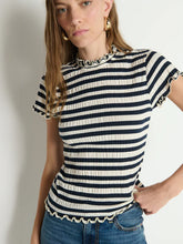 NATALIA TOP - Crinkle Stripe