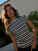 NATALIA TOP - Crinkle Stripe