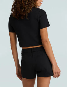 NEOPRENE POLO SHIRT - Black