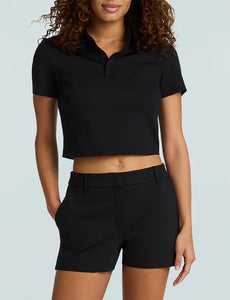 NEOPRENE POLO SHIRT - Black