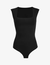 NEOPRENE CAP SLEEVE BODYSUIT - Black