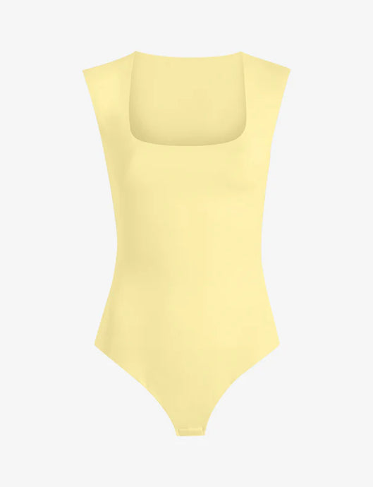 NEOPRENE CAP SLEEVE BODYSUIT-Sun